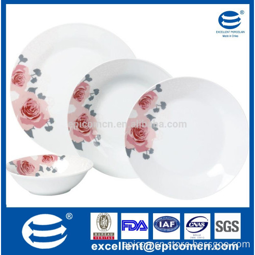 china dinner set 19pcs ceramics kitchenware plates tableware set with wash painting